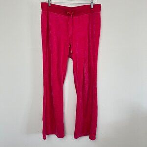 Juicy Couture x Mean Girls Hot Pink Elastic Waistband Velour Pant Size L‎